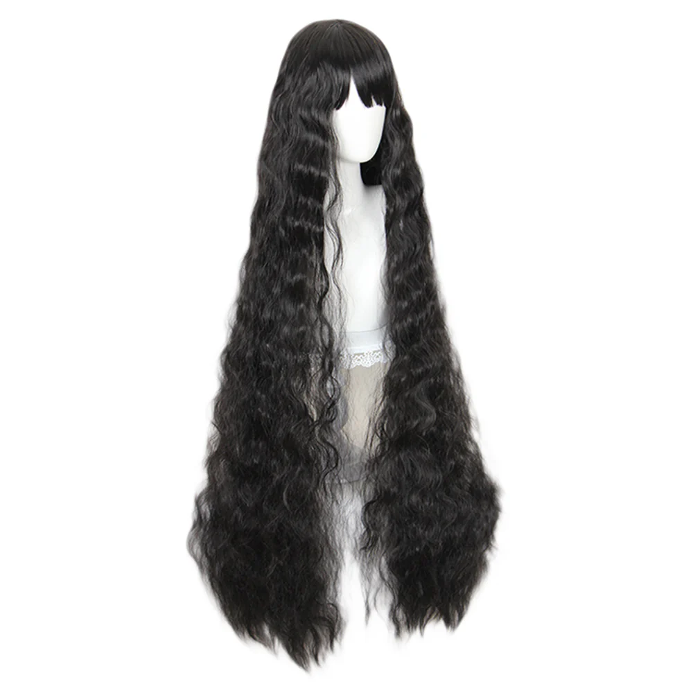 Waist Length Wavy Black Lolita Wig 489B - Image 4