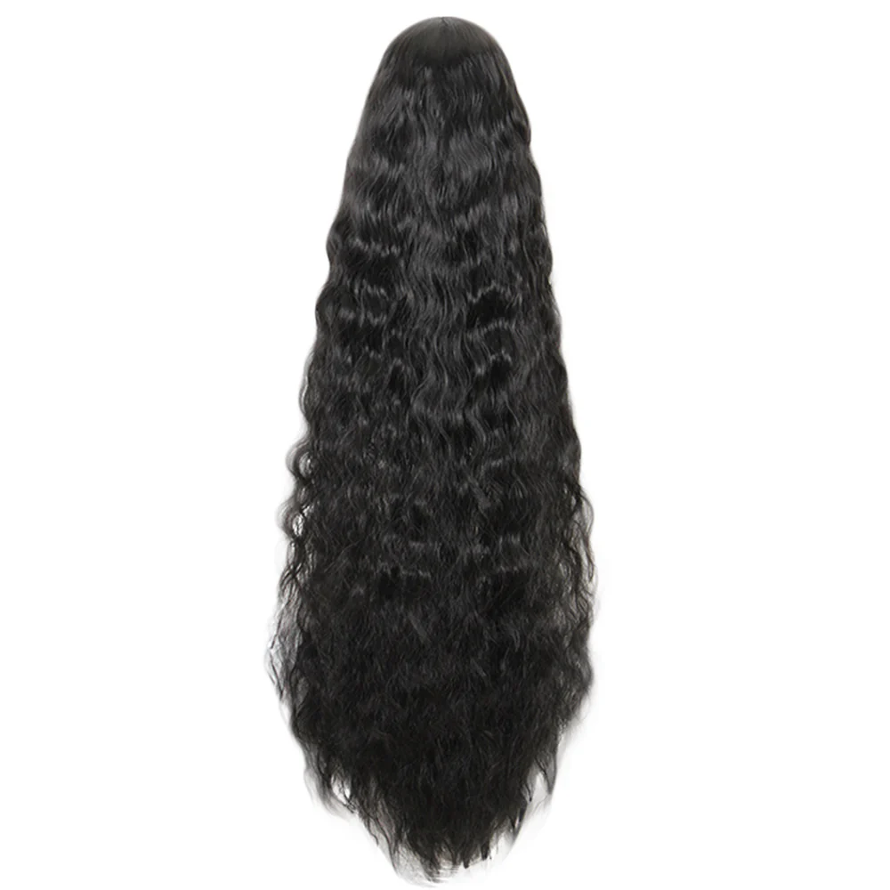 Waist Length Wavy Black Lolita Wig 489B - Image 5