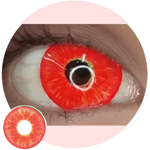 Kazzue Mini Sclera Toxic Red (1 lens/pack)