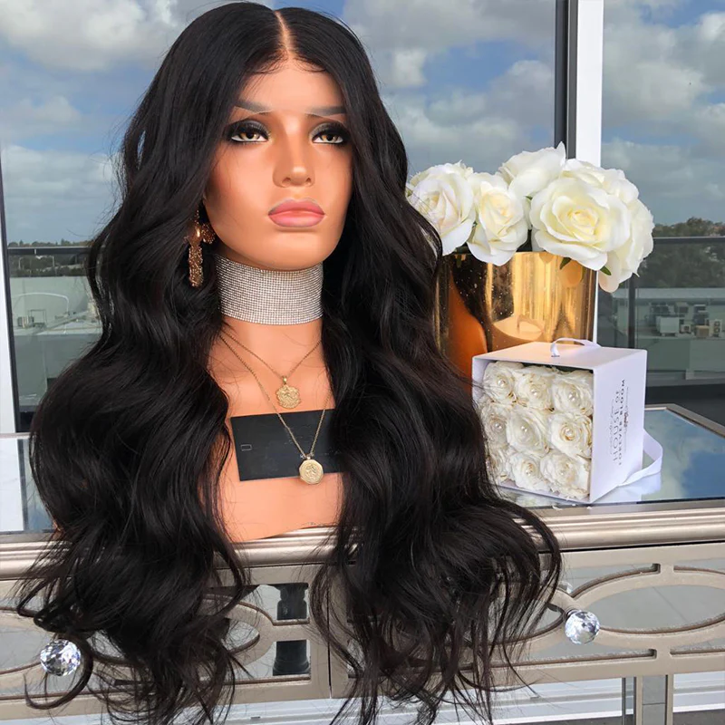 Premium Wig - Mid-Section Long Curly Big Wave Fluffy Lace Front - Image 2