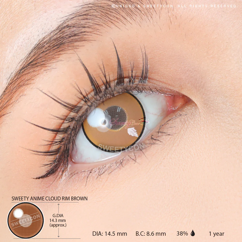 Sweety Anime Cloud Rim Brown (1 lens/pack) - Image 3