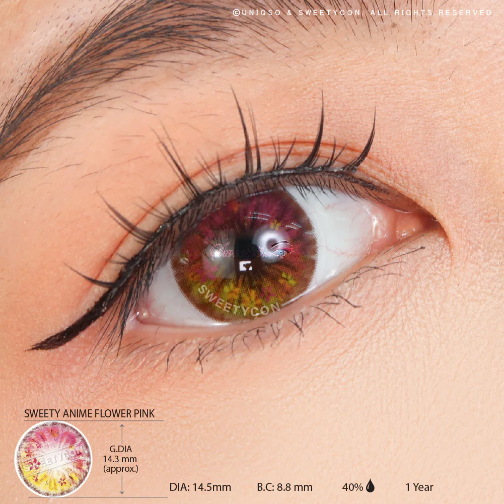 Sweety Anime Flower Pink (1 lens/pack) - Image 3