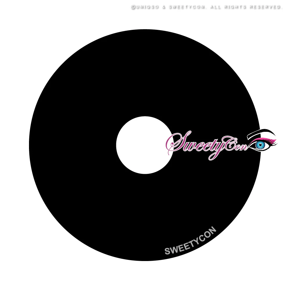 Sweety Black Sclera Contacts Sabretooth/Blackout/Black with Prescription (1 lens/pack) - Image 4