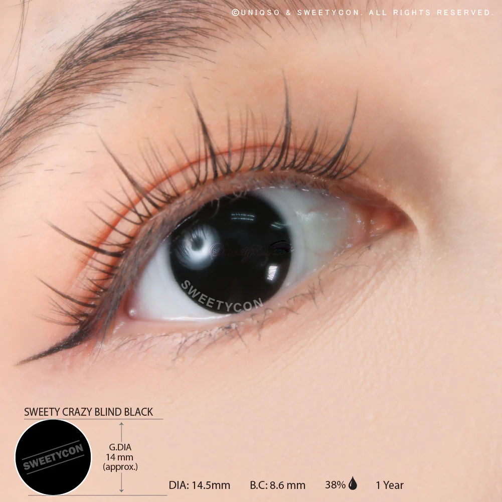 Sweety Crazy Blind Black (1 lens/pack) - Image 3