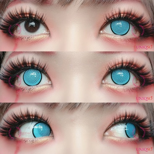Sweety Crazy Cyan Mesh / Blue Screen with Black Rim (1 lens/pack) - Image 2
