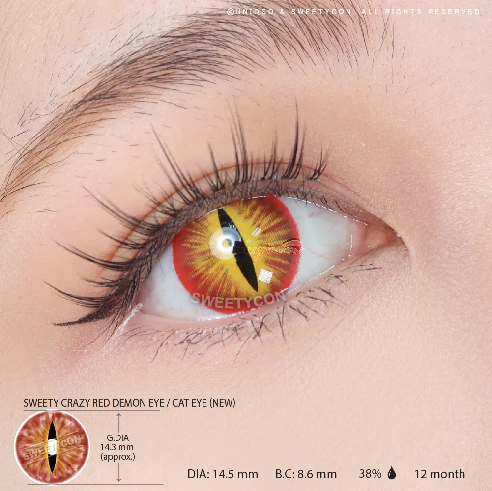 Sweety Crazy Red Demon Eye / Cat Eye (New) (1 lens/pack) - Image 3