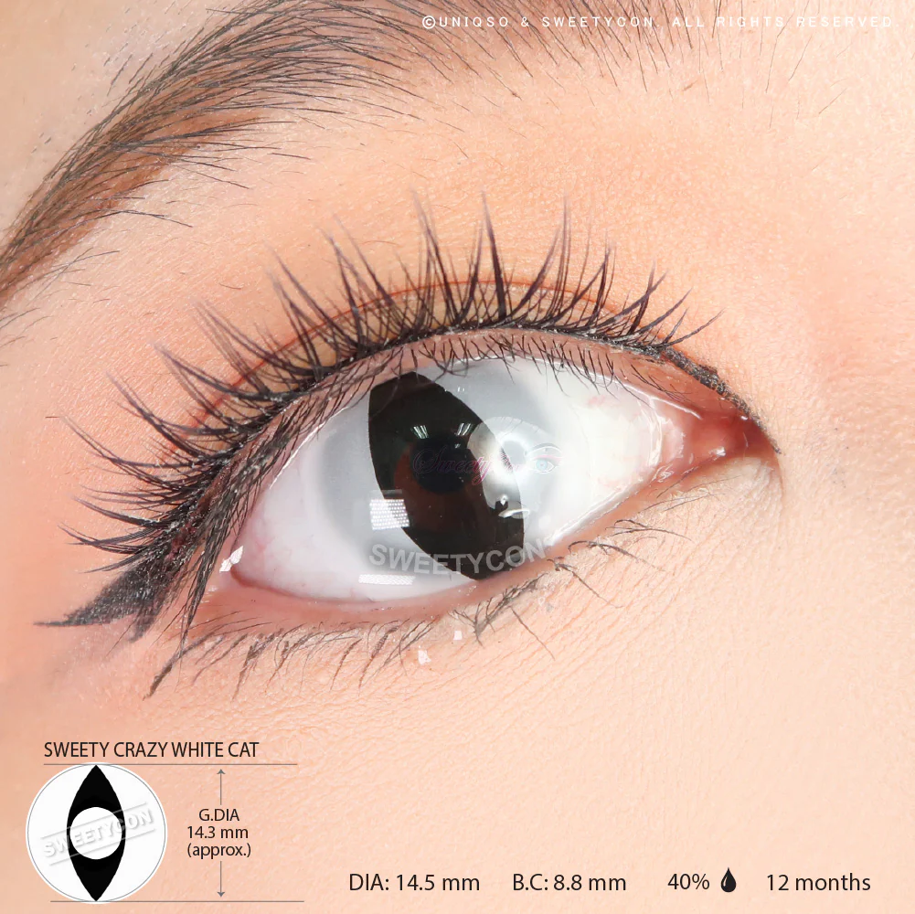 Sweety Crazy UV White Cat (1 lens/pack) - Image 3