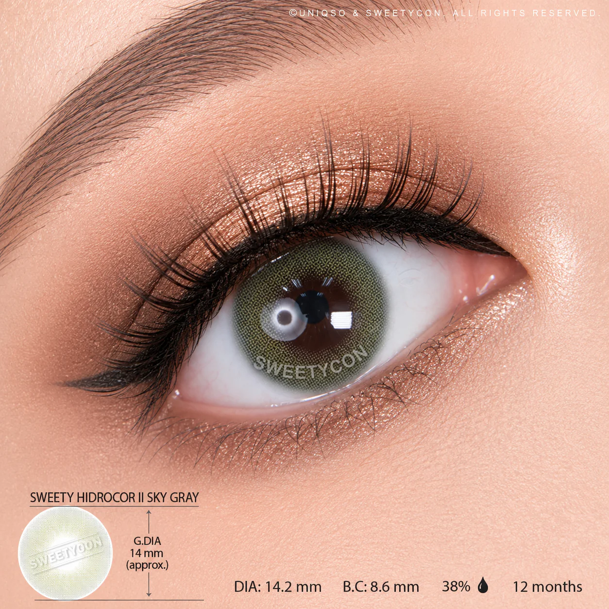 Sweety Hidrocor II Sky Grey (1 lens/pack) - Image 4
