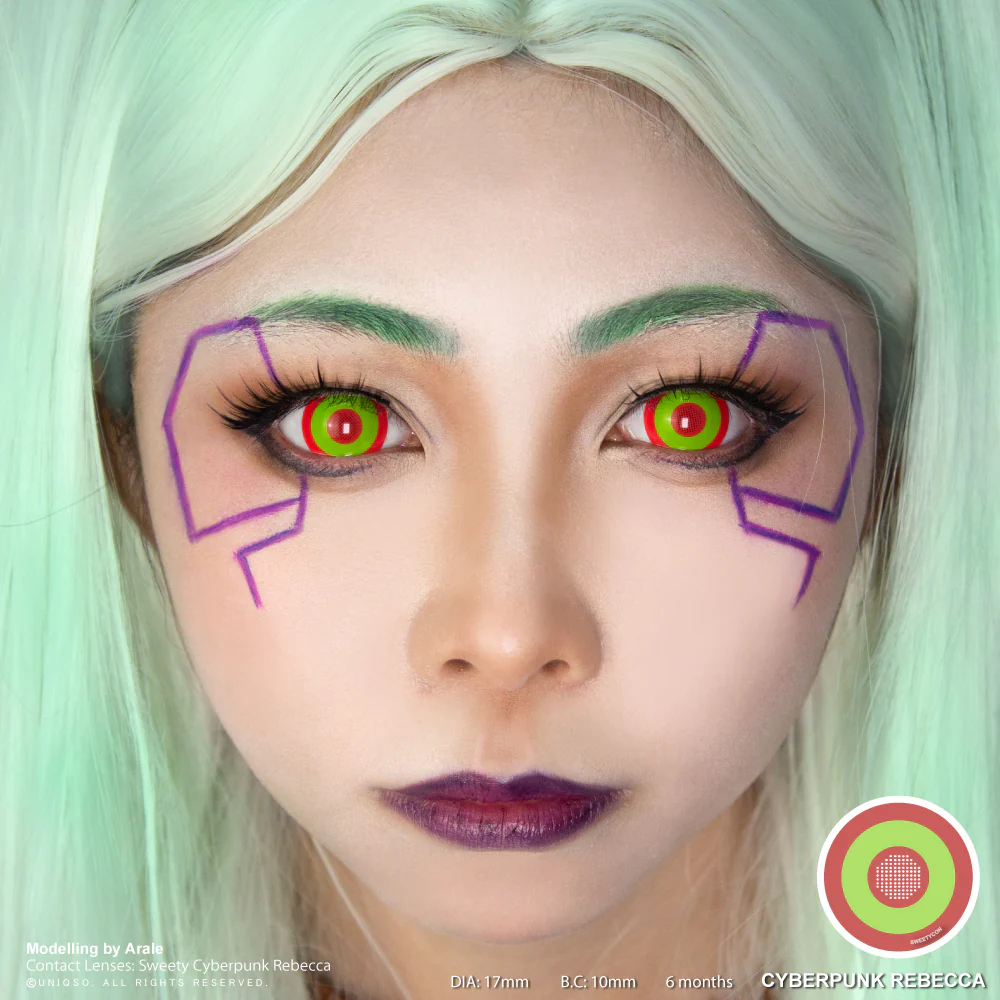 Sweety Mini Sclera Cyber Green  (1 lens/pack) - Image 4