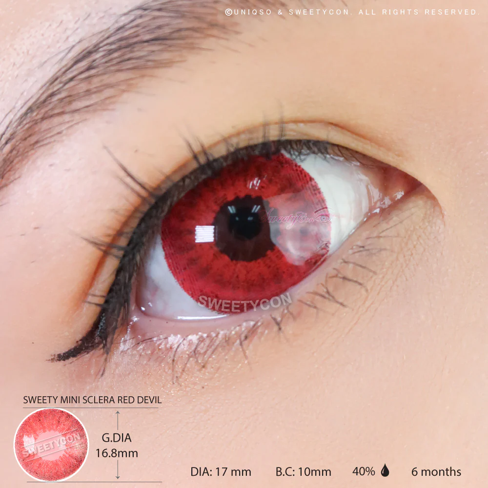 Sweety Mini Sclera Red Devil (1 lens/pack) - Image 3