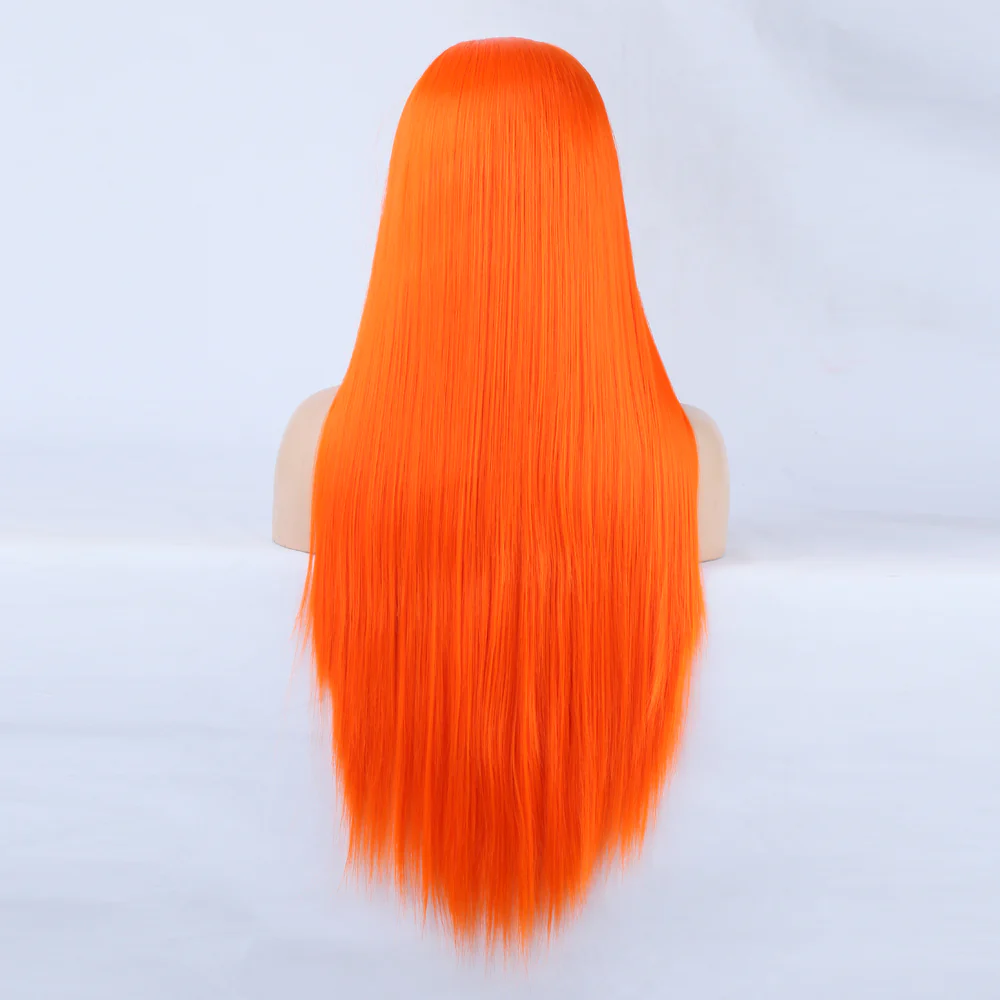 Swish Orange Front Lace Long Straight Wig - Image 5