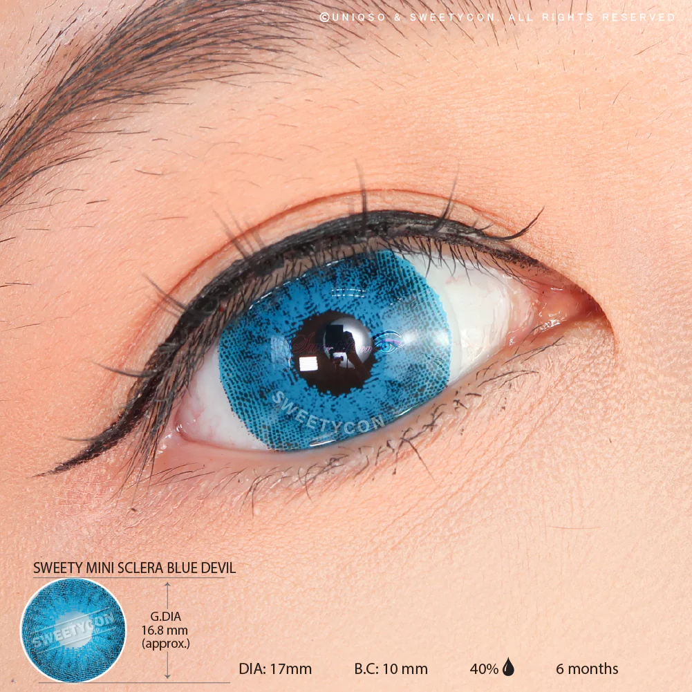 Sweety Mini Sclera Blue Devil (1 lens/pack) - Image 3