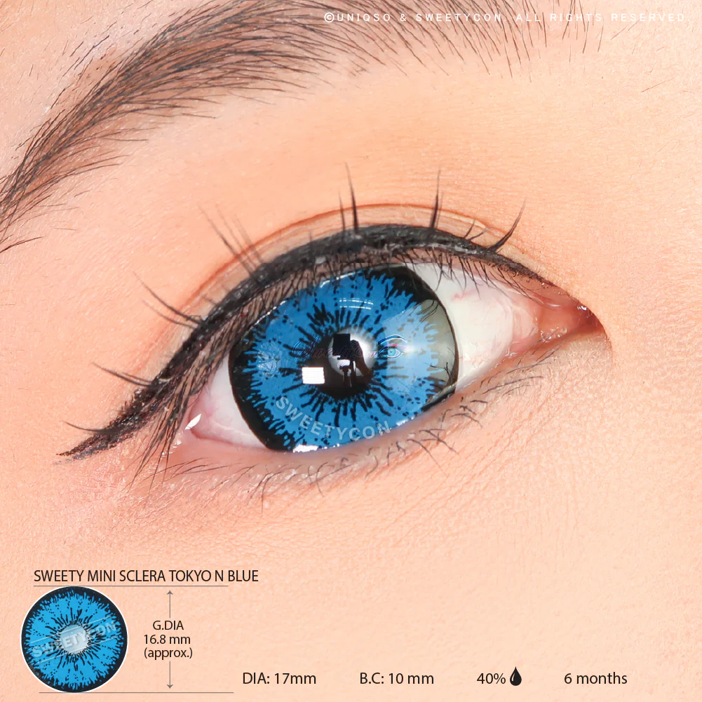 Sweety Mini Sclera Tokyo N Blue (1 lens/pack) - Image 3