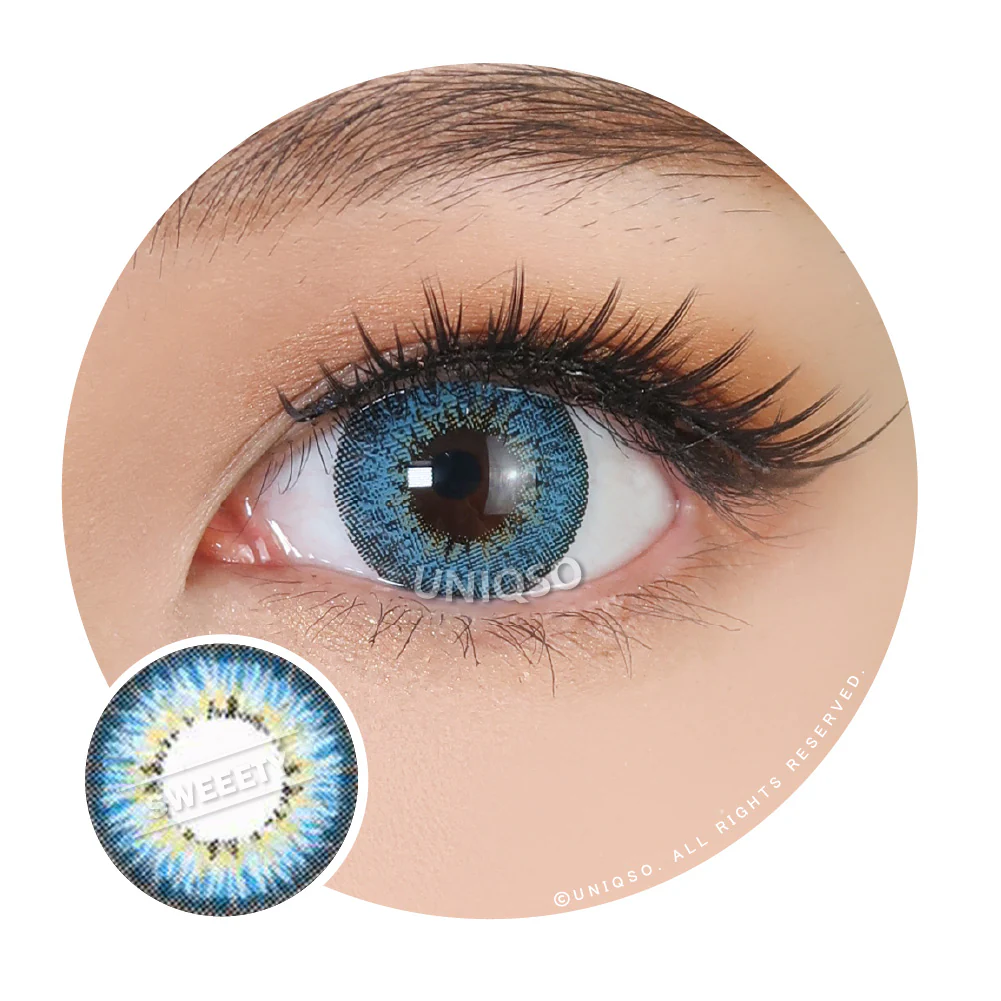 Western Eyes Puffy 3 Tones Blue (1 lens/pack)